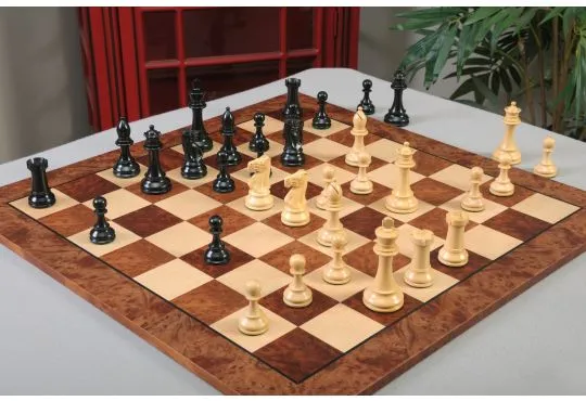 IMPERFECT - The Margate Chess Pieces - 4.0" King - Genuine Ebony and Natural Boxwood