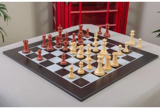 IMPERFECT - 4.0" Morphy - BLOOD ROSEWOOD / BOXWOOD - Wood Chess Pieces