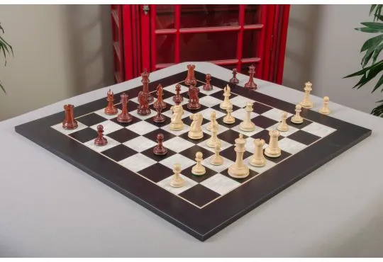 IMPERFECT - 3.5" Cooke - BLOOD ROSEWOOD / BOXWOOD - Wood Chess Pieces
