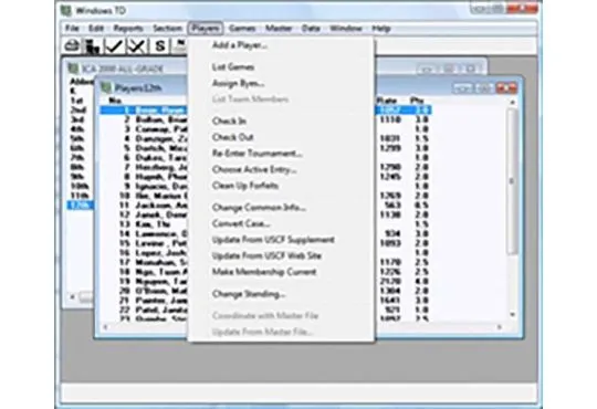 MAC - WinTD Tournament Director Software