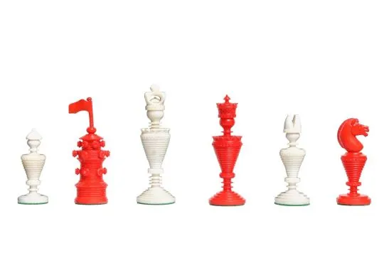 The Anglo-Dutch Reproduction Luxury Bone Chess Pieces - 4.5" King