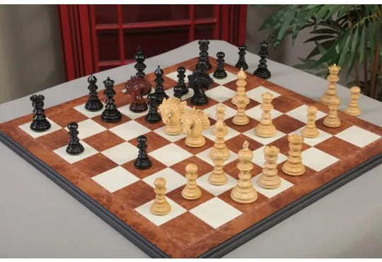 IMPERFECT - The Savano Series Artisan Wood Chess Pieces - 4.4" King - Genuine Ebony & Natural Boxwood