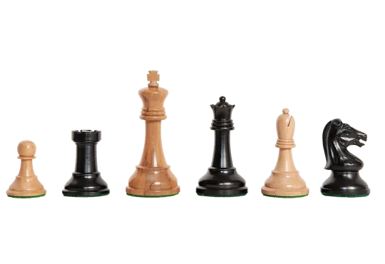 The Exotique Collection® - Reproduction of the Drueke Players Choice Chess Pieces - 3.75" King - With Genuine Ebony