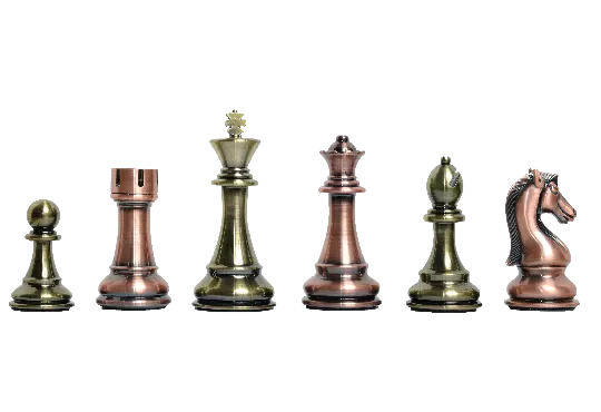 The Candidates Series Chess Pieces - 4.25" King - Metallic