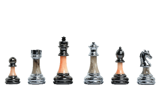 The Contemporary Series Plastic Chess Pieces - 3.5" King