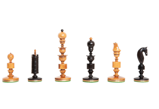 The Biedermeier Pre-Staunton Vintage Series Luxury Chess Pieces - 4.4" King