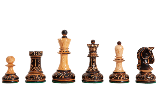 The Burnt Dubrovnik Chess Pieces - 3.75" King
