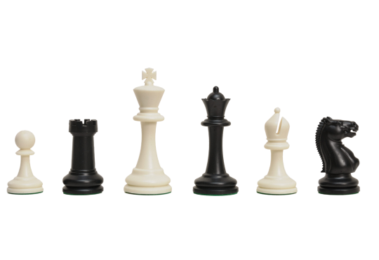 Master Series Triple Weighted Plastic Pieces- 3.75" King - Black & White Set