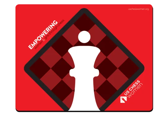 US Chess Women - Mousepad - Red
