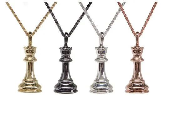 Caissa™ Collection Chess Pendant Necklace – QUEEN