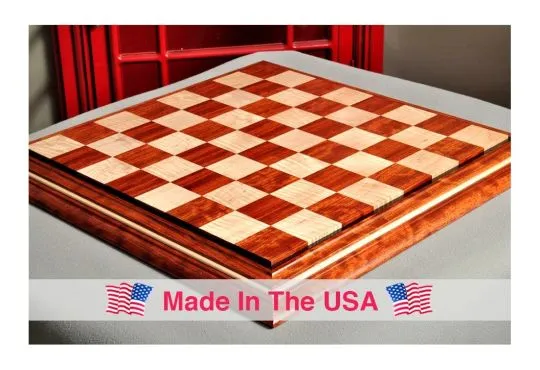 Signature Contemporary II Chess Board - Bubinga/ Curly Maple - 2.5" Squares