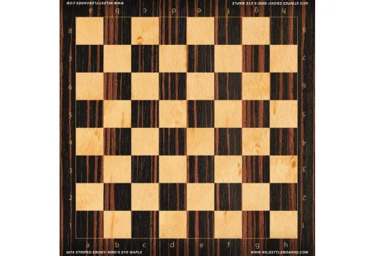 Striped Ebony Chess Board - Full Color Vinyl Chess Board