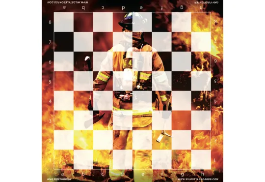 Firefighter - Full Color Vinyl Chess Board