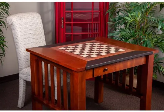 The Camaratta Signature Championship Chess Table - Dark Brown