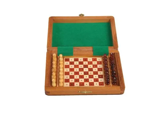 PEG WOODEN Travel Chess Set - 7" x 5"