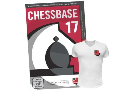 CHESSBASE 17 - PREMIUM Edition With FREE T-Shirt