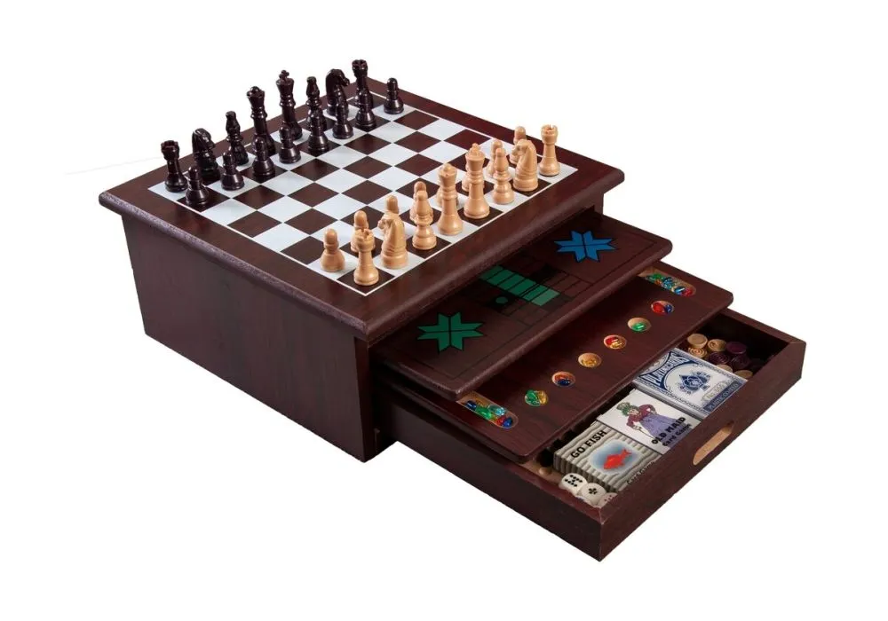 Clearance Sale Wooden Chess Set FREE BACKGAMMON PIECES 