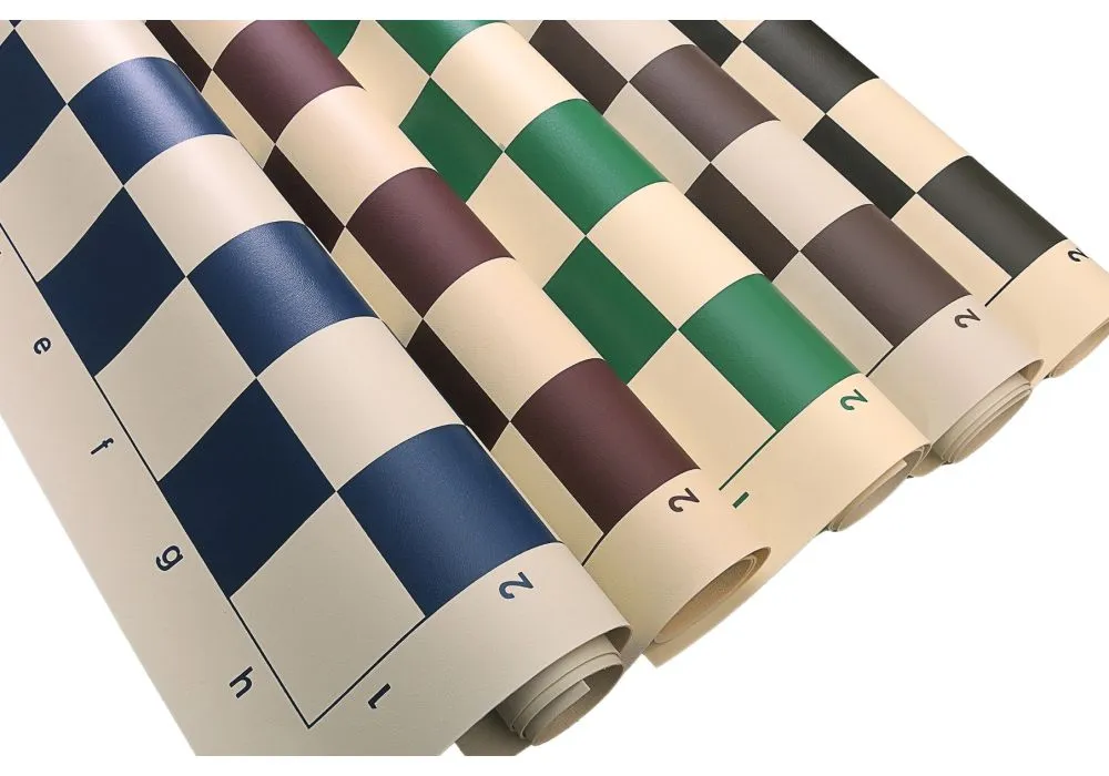  Standard Vinyl Roll Up Chess Boards - Professional Club &  Tournament Chess Boards (2 Square, Brown) : Toys & Games