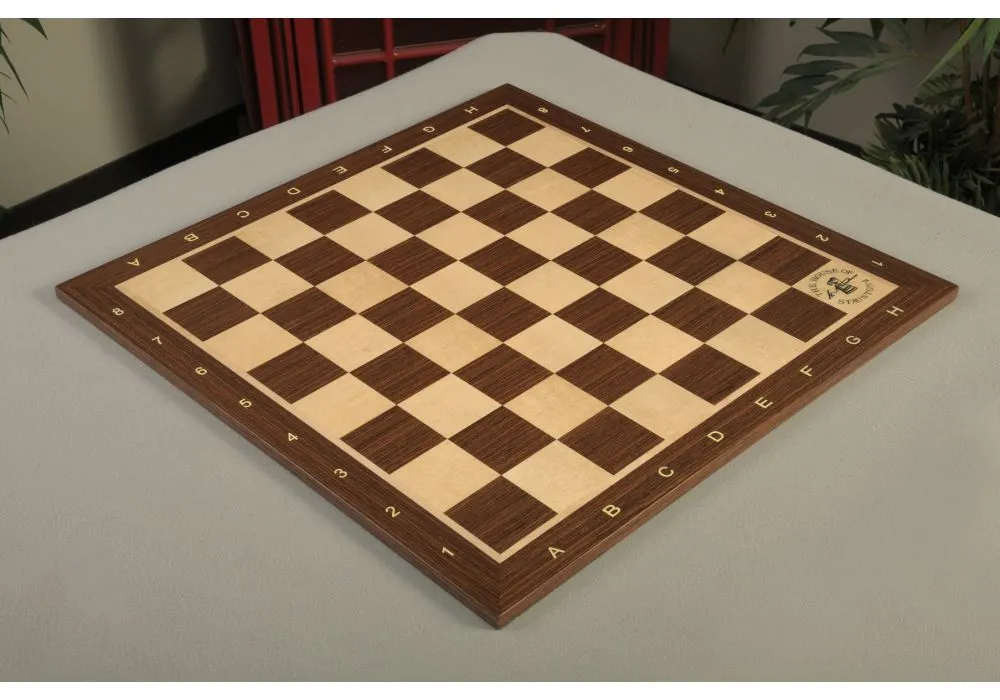 Macassar Ebony and Maple Wooden Tournament Chessboard