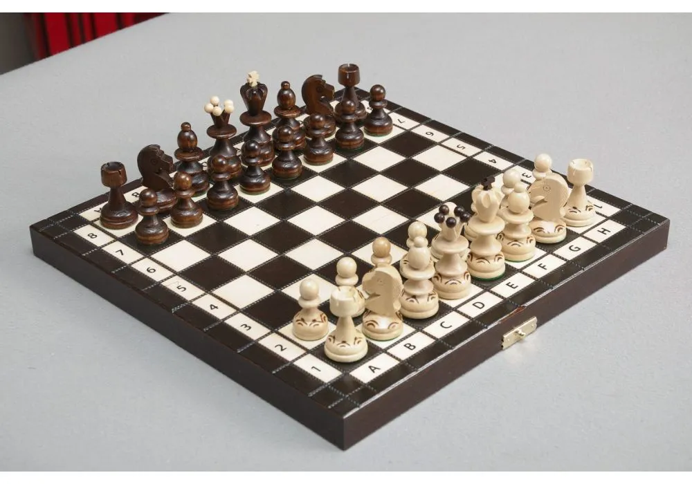  Wooden Chess Set - Handcrafted Chess Pieces - 15 Inch