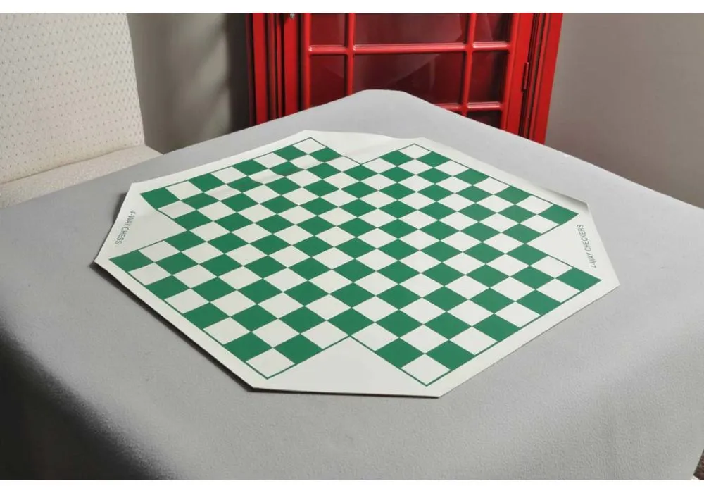 4 Player Vinyl Chess Board - 1.56 Squares