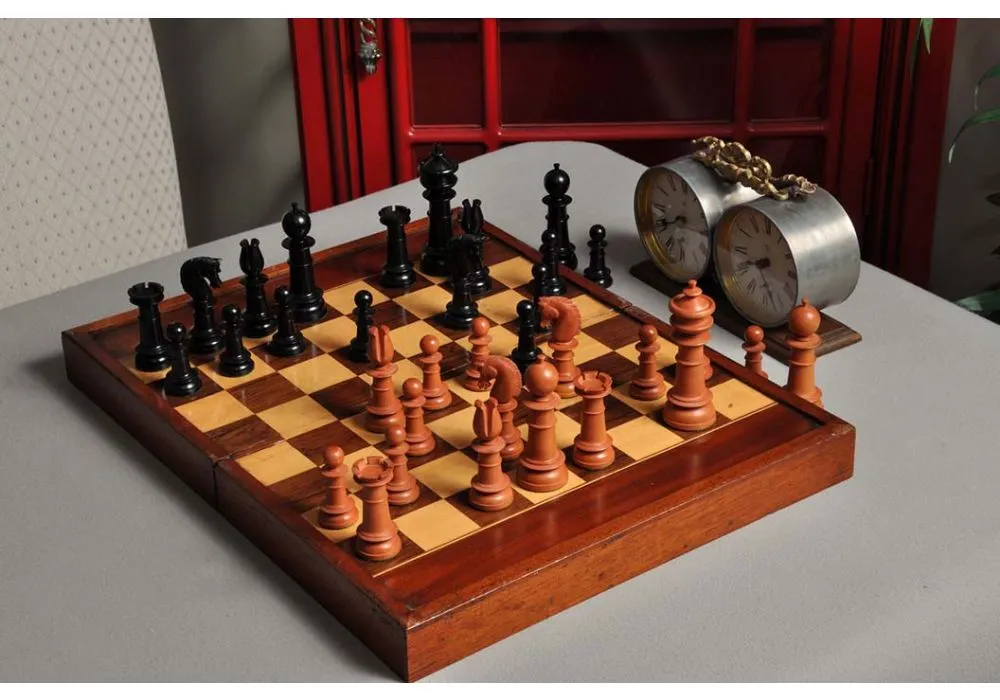 English Pre-Staunton chess pieces reproduction Antique Boxwood