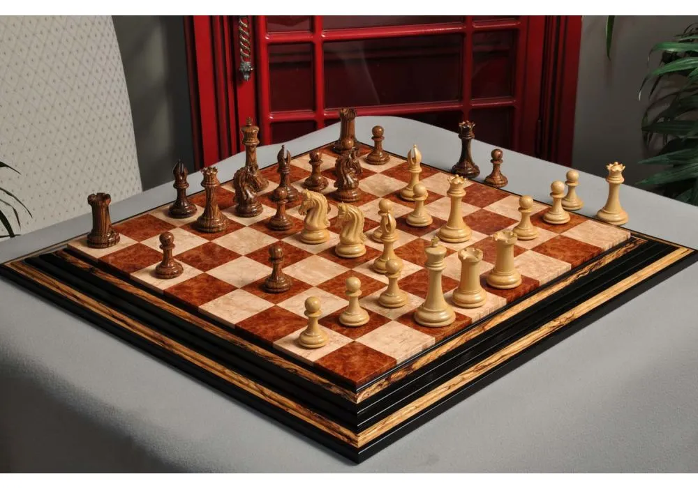 Luxury Rosewood & Maple Chess Pieces - Handmade Vintage Chess