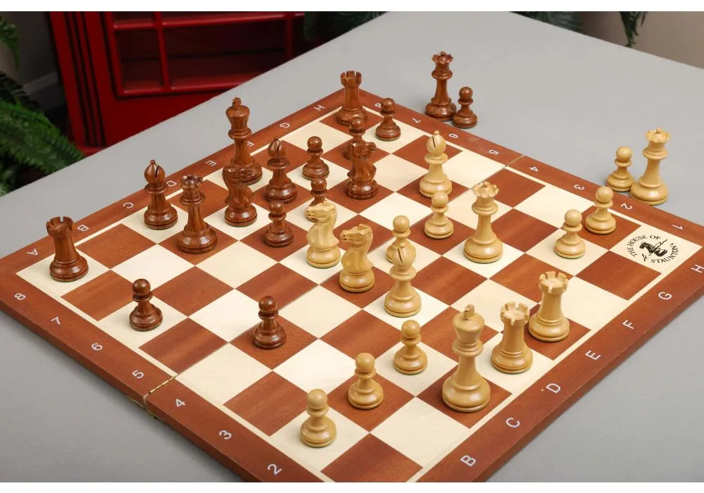Grand English Style Chess Set with Storage Drawers – Pieces are Tournament  Sized and Hand Carved with Camphor Wood Board 19 in.