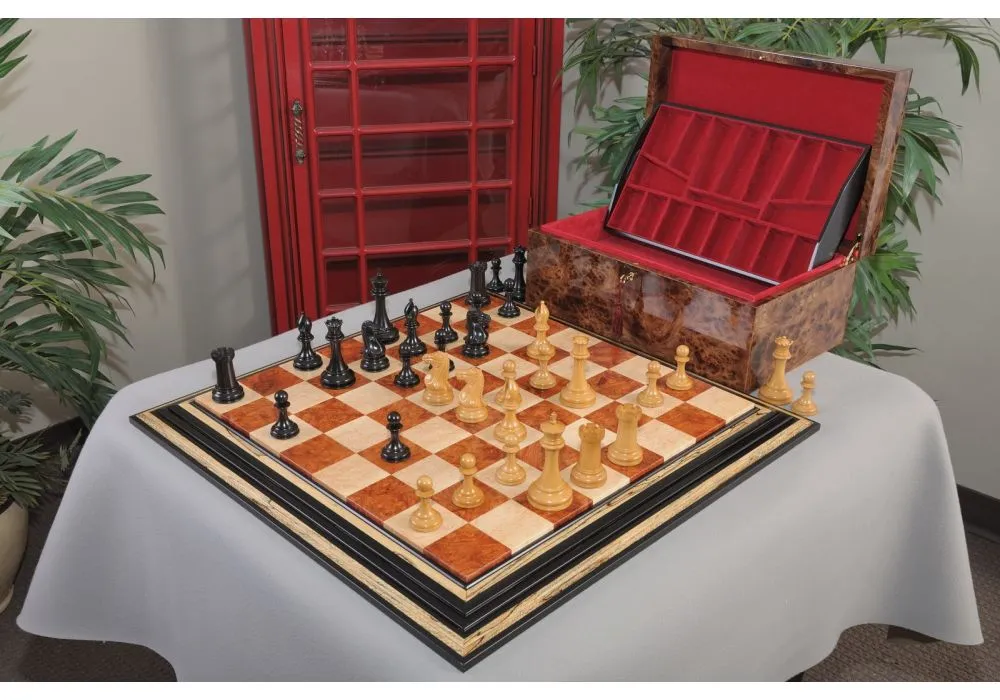 Luxury Chess Set, Premium Unique Wooden Mahogany & Ash Solid Wood