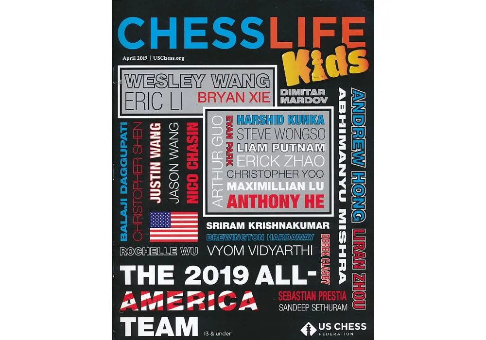 CLEARANCE - Chess Life For Kids Magazine - April 2019 Issue
