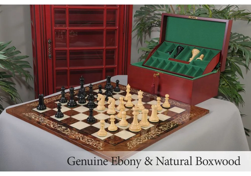 The Sultan Series Luxury Chess Set, Box, & Board Combination