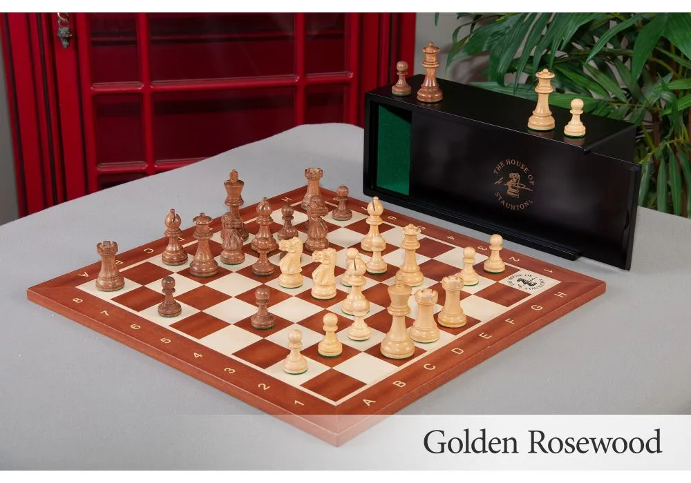 The Library Grandmaster Chess Set and Board Combination