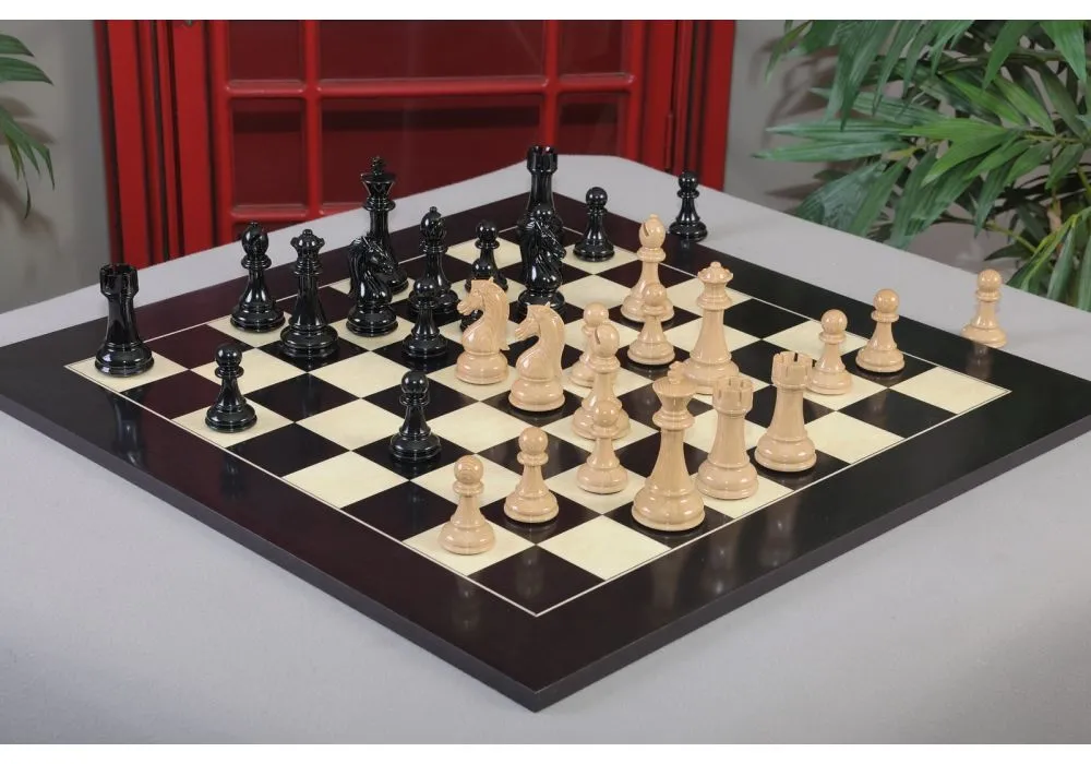 Official Chess Board & Polish Staunton Pieces Polish Foldable