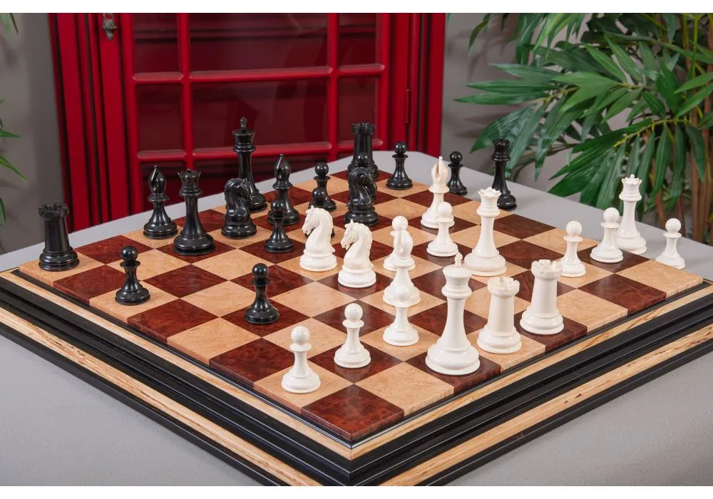 Luxury Rosewood & Maple Chess Pieces - Handmade Vintage Chess