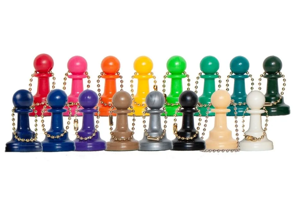 Plastic Chessmen Key Chains