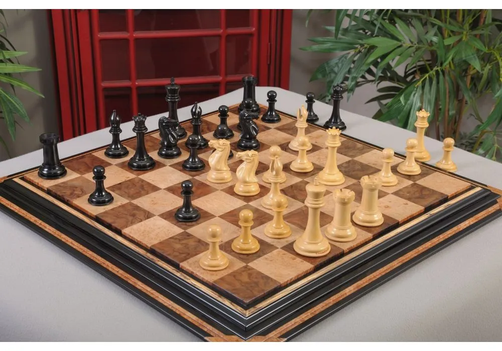 Grand English Style Chess Set with Storage Drawers – Pieces are Tournament  Sized and Hand Carved with Camphor Wood Board 19 in.