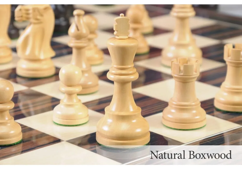 WE Games Traditional Staunton Wood Chess Set with a Wooden Board – 15 inch  Board with 3.75 inch King