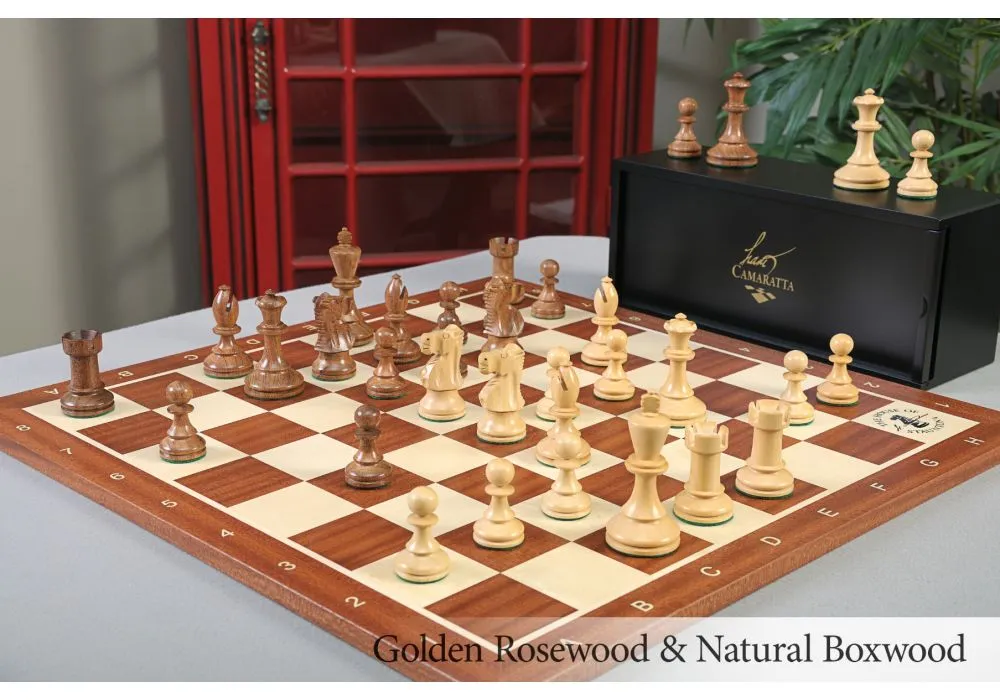 Combo of CB Red Rum Luxury Staunton Series Chess Set with