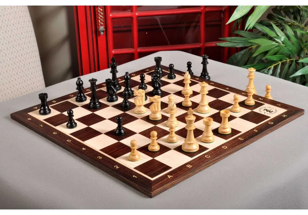 Standard Club Plastic Chess Set Black & Ivory Pieces - 3.75 King - The  Chess Store