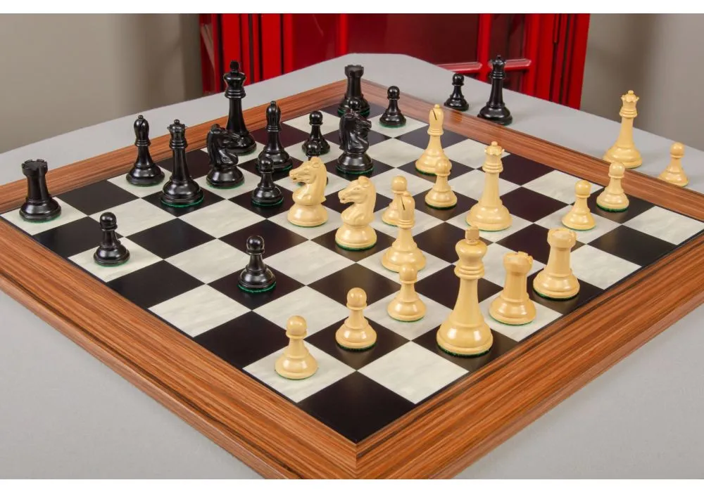 Grand English Style Chess Set with Storage Drawers – Pieces are