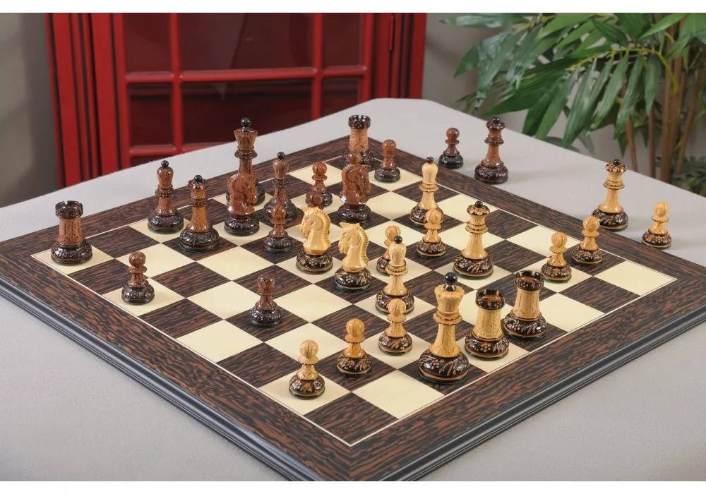 Dubrovnik Chess Pieces in Golden Rosewood Reproduction of 