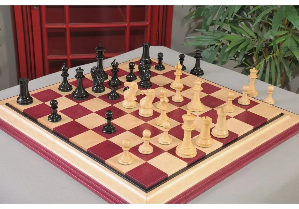 Queen, Jester ,Archbishop & Chancellor Best Chessmen Series  Capablanca Chess Pieces , Boxwood & Ebony , 4.25 King