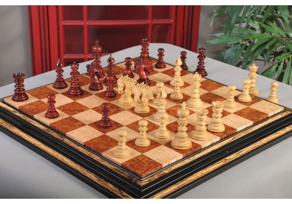 Signature Contemporary III Luxury Chess board - PURPLEHEART / BIRD'S EYE  MAPLE - 2.5 Squares