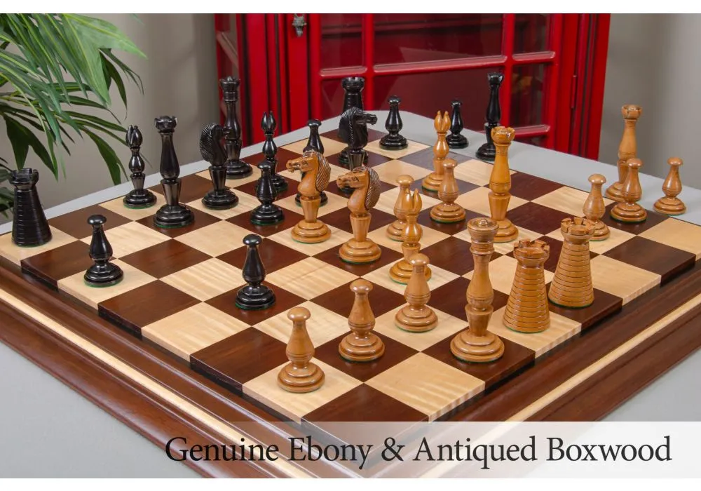 Sebastian Series Chess Pieces Matte Finish Boxwood & Ebony 4.4 King