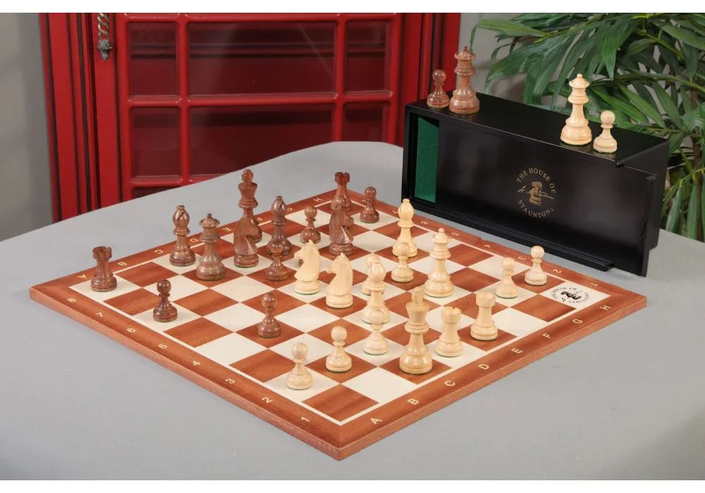 The Queen's Gambit Final Game Chess Set Ebonized & Boxwood Pieces