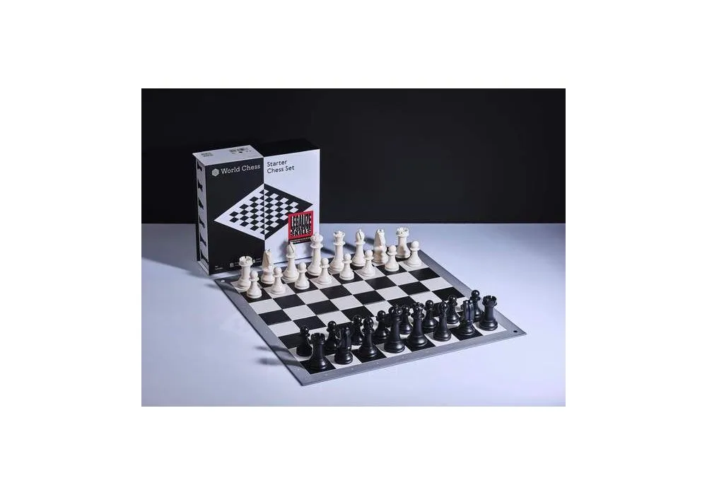 Black The Original 100% Silicone Tournament Chess Mat 20 Inch Board by W... 