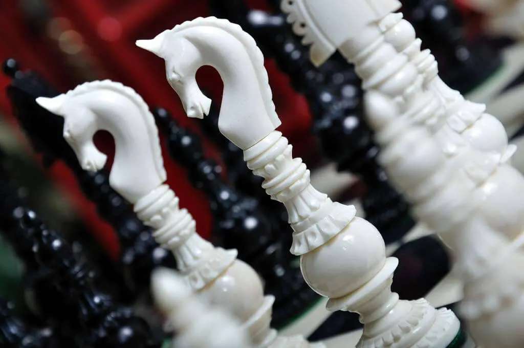 The Vizagapatam Luxury Bone Chess Pieces - 6.1 King