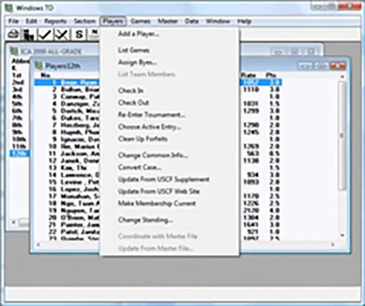 MAC - WinTD Tournament Director Software