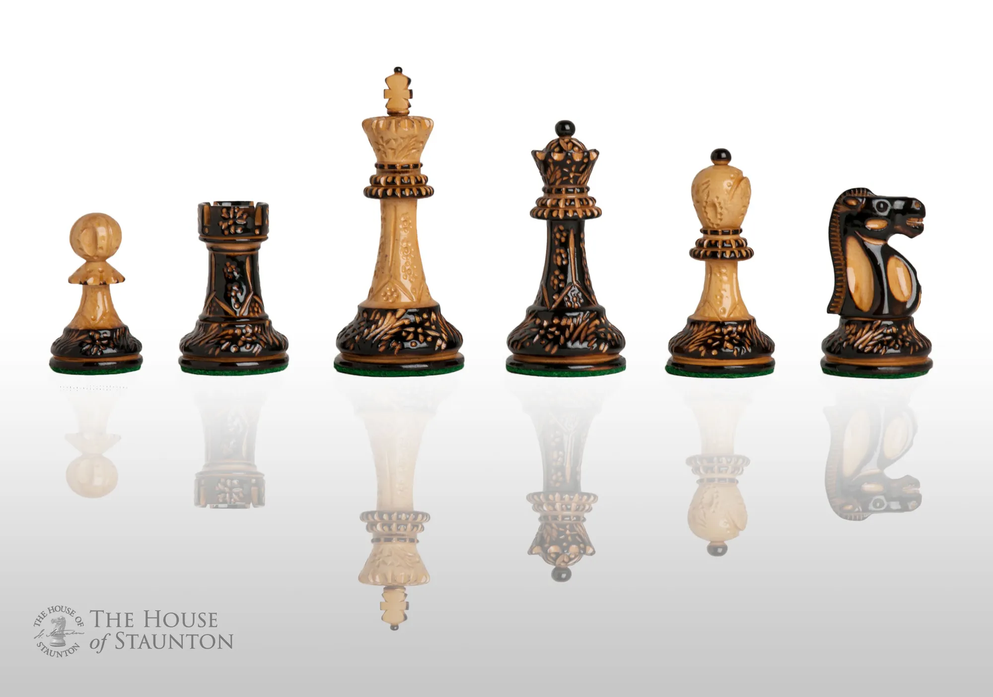 The Burnt Reykjavik II Chess Set - Pieces Only - 3.75 King The Burnt Reykjavik II Chess Set - Pieces Only - 3.75 King