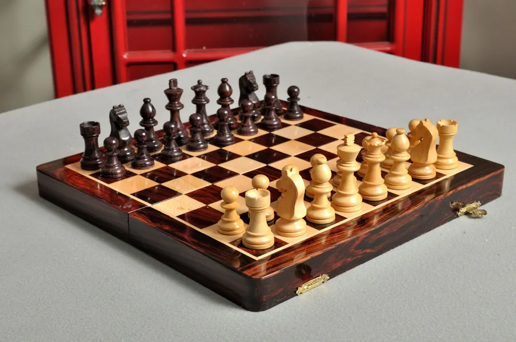 Folding Wooden Magnetic Travel Chess Set 10 Folding Wooden Magnetic Travel Chess Set 10
